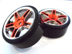 07003 1/10 Scale RC Car Drift Wheels Complete 2P 12mm Hex