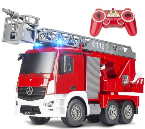 1:20 Scale RTR Mercedes Benz Licensed RC Fire Engine Truck Comes W/ 2 Rechargeable Batteries with remote control