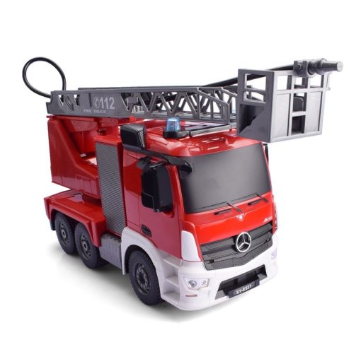 1:20 Scale RTR Mercedes Benz Licensed RC Fire Engine Truck Comes W/ 2 Rechargeable Batteries