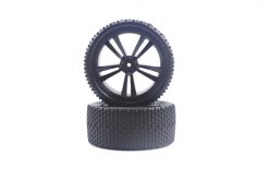 31309B Himoto 1/10 Scale RC Front Buggy Wheels Complete 2P 12mm Hex Maverick 150085