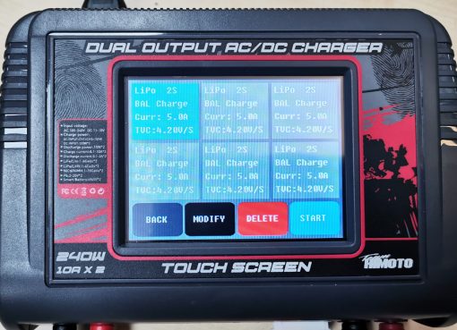 Himoto C624 Touch Screen Dual Output 240W 10A Professional AC/DC Balance Charger - Image 6