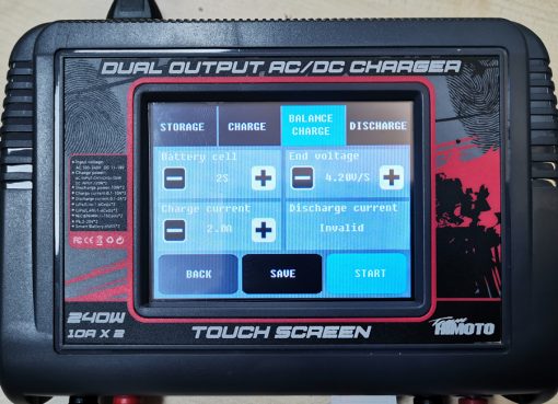 Himoto C624 Touch Screen Dual Output 240W 10A Professional AC/DC Balance Charger - Image 4
