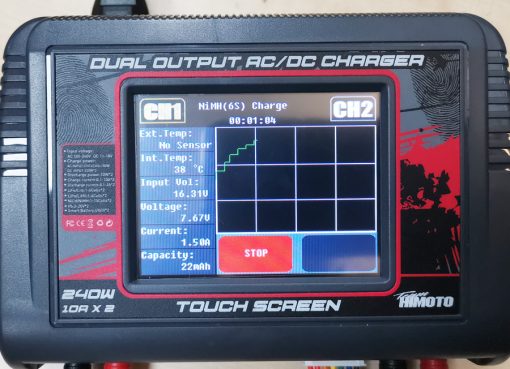 Himoto C624 Touch Screen Dual Output 240W 10A Professional AC/DC Balance Charger - Image 3