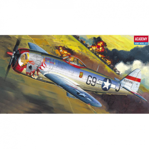 ACADEMY 12491 1/72 P-47D "BUBBLE-TOP" THUNDERBOLT PLASTIC MODEL KIT