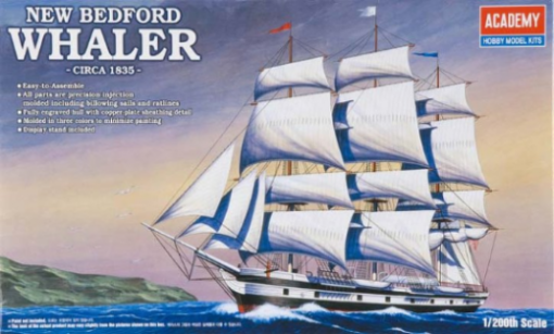ACADEMY 14204 1/200 NEW BEDFORD WHALER PLASTIC MODEL KIT