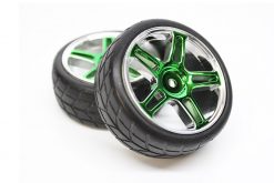 09502 1/10 Scale 2P 12mm Hex Rims 02185GRN-C