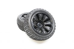 09502 1/10 Scale 2P 12mm Hex Rims: 09408BLK