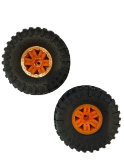 ZPB10014 Tyres with Orange Rims (2pcs)