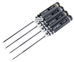 RC Tools Black Hexagon Wrench Set 0.050",1/16",5/64",3/32"