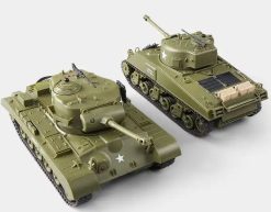 Heng long Tank 2.4G 1/30 scale RC Battle Tank Set (2pcs) SHERMAN EASY EIGHT VS M26 PERSHING