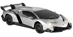 Lamborghini Veneno RC Car with Rechargeable Batteries - Silver