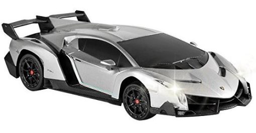 Lamborghini Veneno RC Car with Rechargeable Batteries - Silver