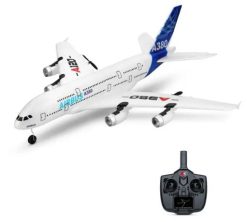 WLTOYS A120-A380 RC Airplane 2.4GHz 3CH with LED Lights and 2 Rechargeable Batteries