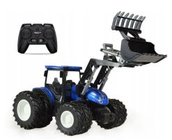 RC Alloy Farm Tractor 1/24 Scale Toy 8 Wheel with Front Bucket and Grapple