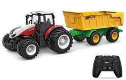 RC Farm Tractor 1/24 Scale Toy 4 Wheel with Tipping Trailer
