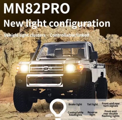 Landcruiser LC79 MN82 PRO 1:12 scale RTR 2.4G 4WD Rock Crawler with 2 Rechargeable Batteries - Image 3