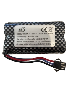 7.4v 1200mAh 3Pin SM Li-ion Rechargeable Battery