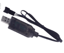 7.4V 1000mAh USB 3 Pin Battery Charger  MN82, MN82S, MN78, MN128 RC Rock Crawler