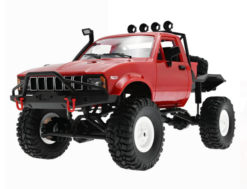WPL C14 1:16 Scale RC Rock Crawler – 4x4 All-Terrain Off-Road Truck with LED Lights, Ready-to-Run - Red
