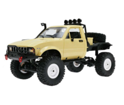 WPL C14 1:16 Scale RC Rock Crawler – 4x4 All-Terrain Off-Road Truck with LED Lights, Ready-to-Run - Yellow